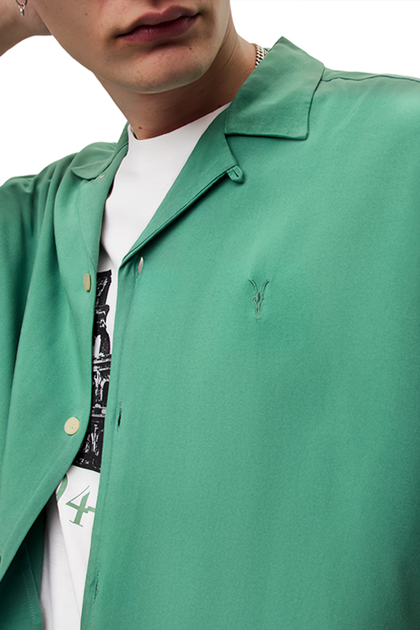 VENICE SS SHIRT DARK THYME GREEN 6