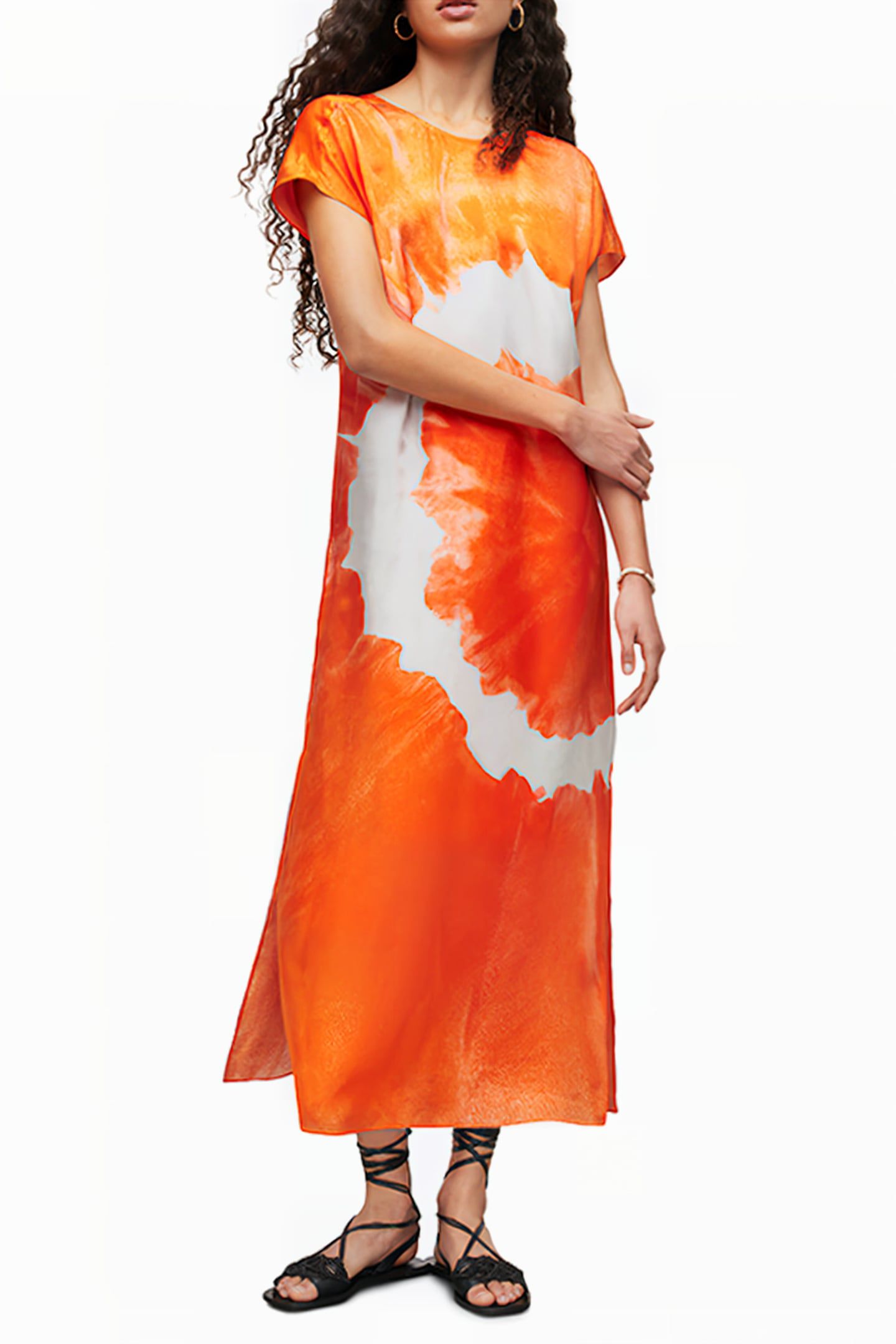 ETTA MARIANA DRESS ORANGE TIEDYE 4