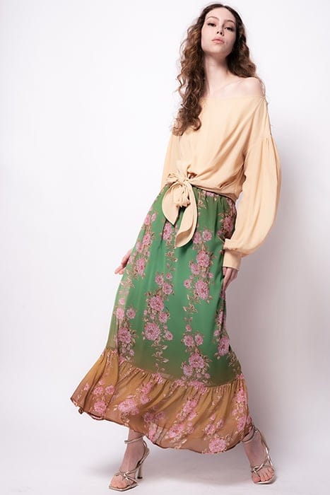 BOVOLONE BLUSA CREPE DE CHINE MATT ALMOND 2