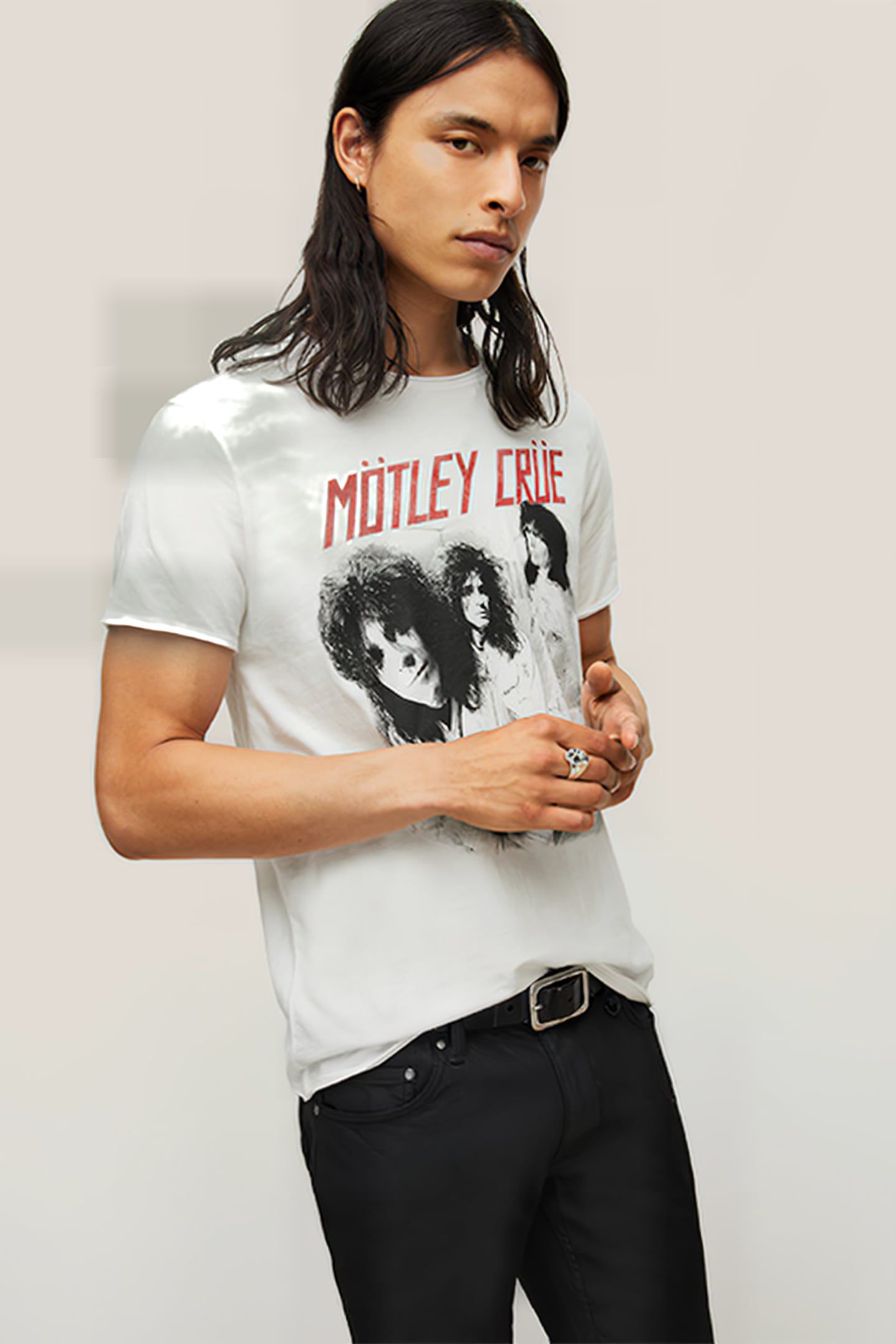 SS RAW EDGE TEE - MOTLEY CRUE STRAIGHT JACKETS SALT 4