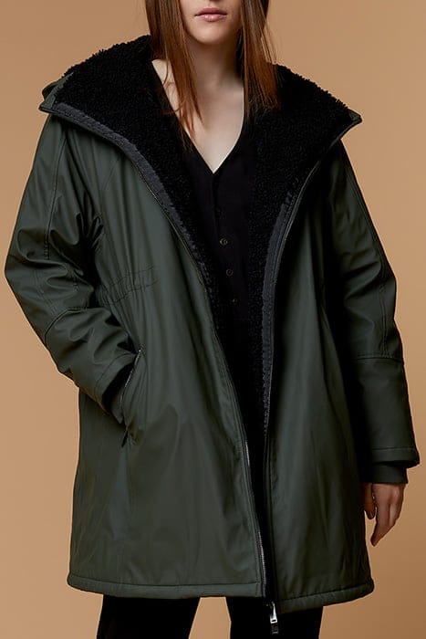 DELTA - LONG PARKA IN COATED CANVAS WITH LINING BOA 1