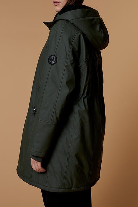 DELTA - LONG PARKA IN COATED CANVAS WITH LINING BOA 3