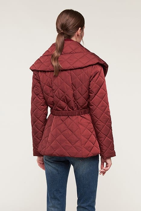 SHAWL NECK SHORT DOWN JACKET RED 4