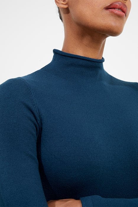 BABYSOFT ROLL NECK DRESS DEEP TEAL 5