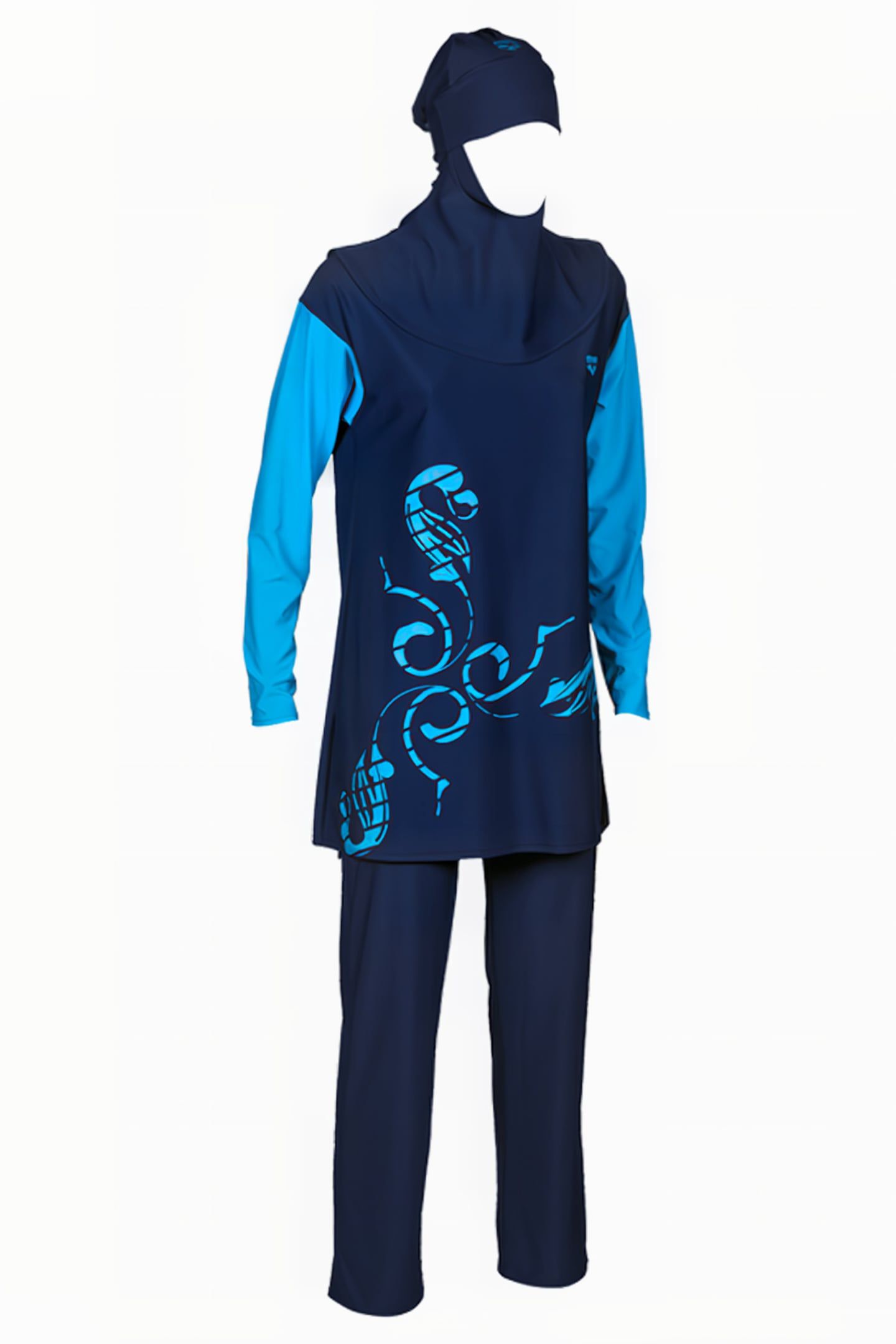 W ABIR COVER UP NAVY TURQUOISE 6