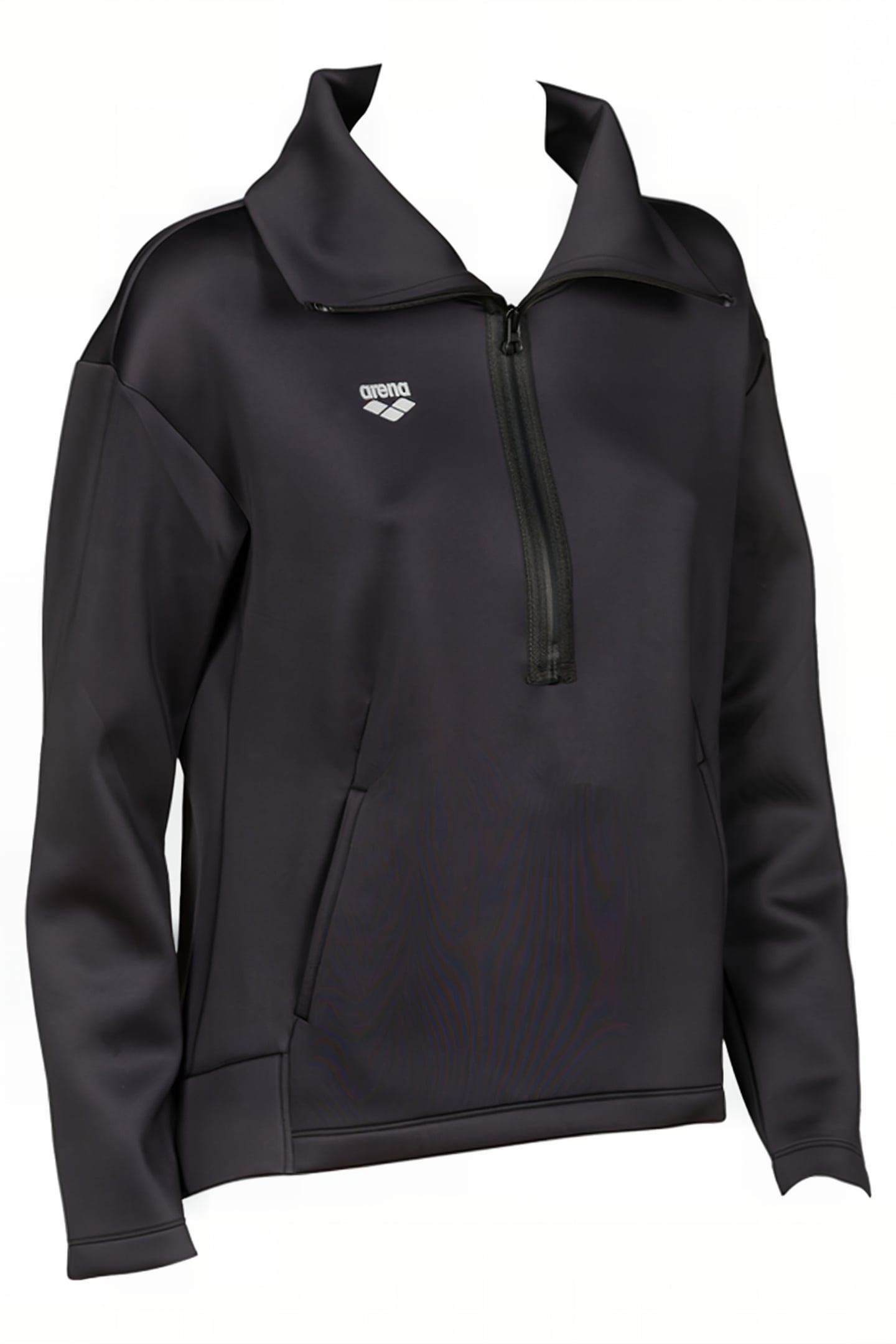 W L/S SPACER HALZ ZIP BLACK 5