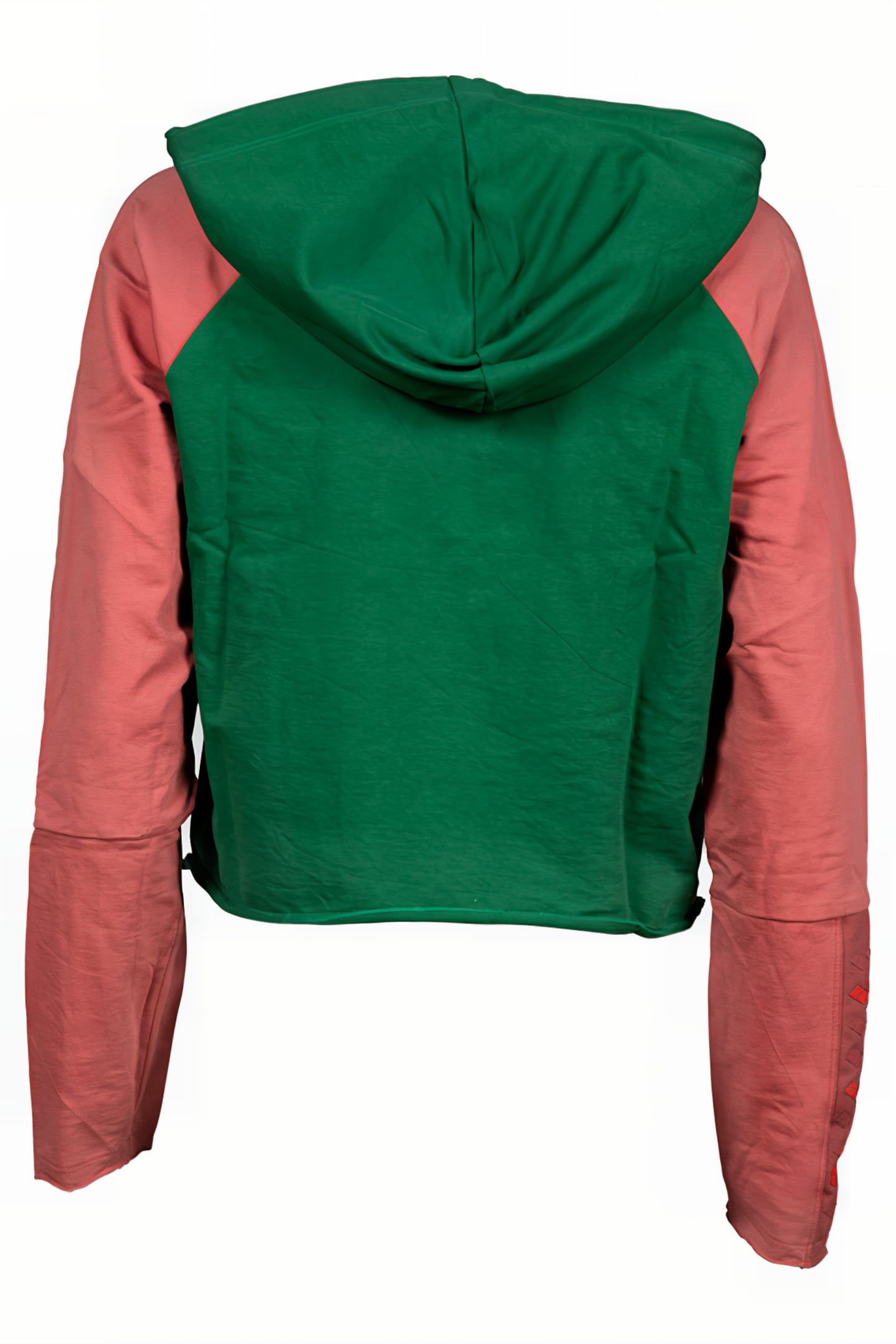 W CROP HOODIE SWEAT TEAM DEEP GREEN RUST 2
