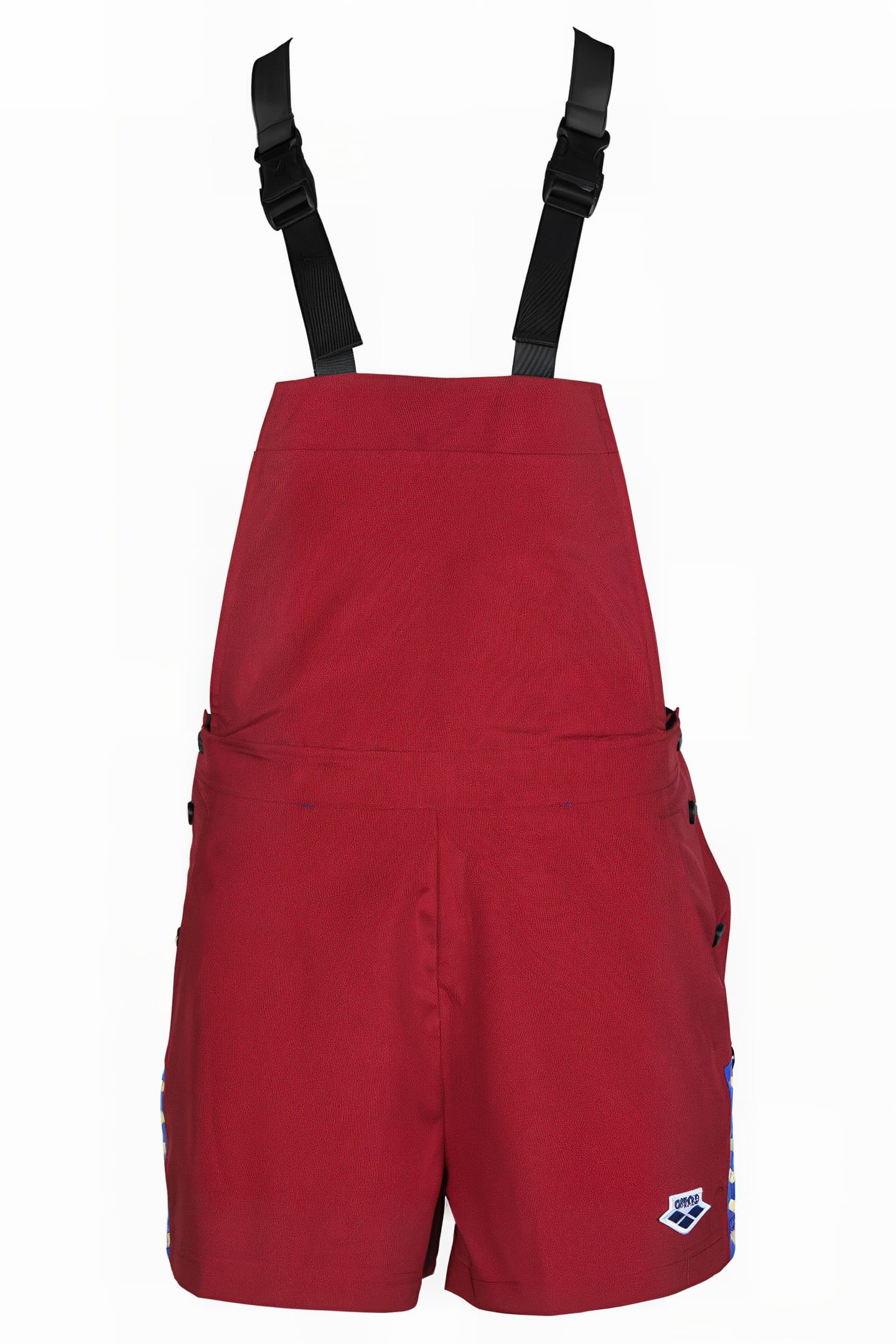 WOMEN'S ARENA ICONS ROMPER SOLID BURGUNDY NEON BLUE BUTTER 4