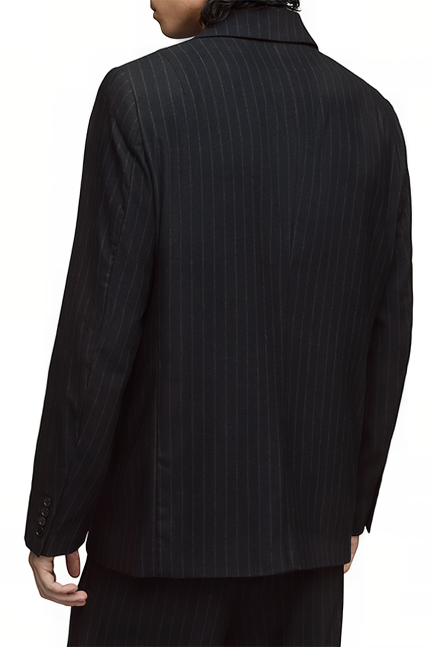 BLUES BLAZER PINSTRIPE BLK BRWN 2