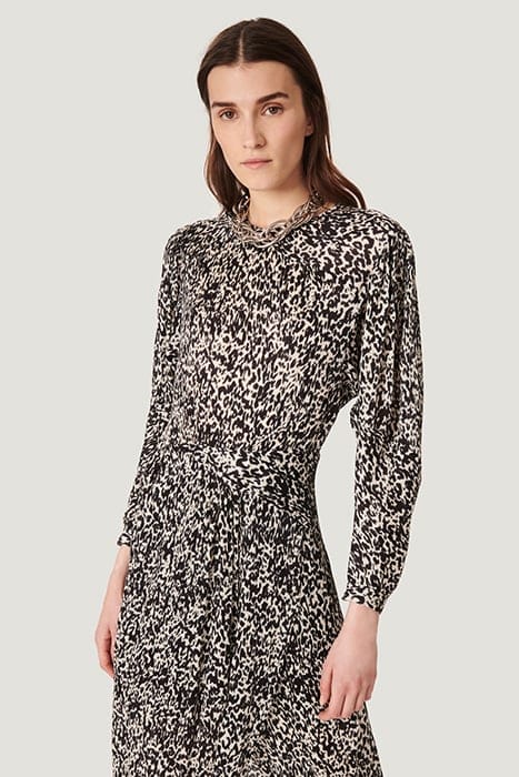 ROMERI DRESS IN ECRU/BLACK/BROWN DRESS 4