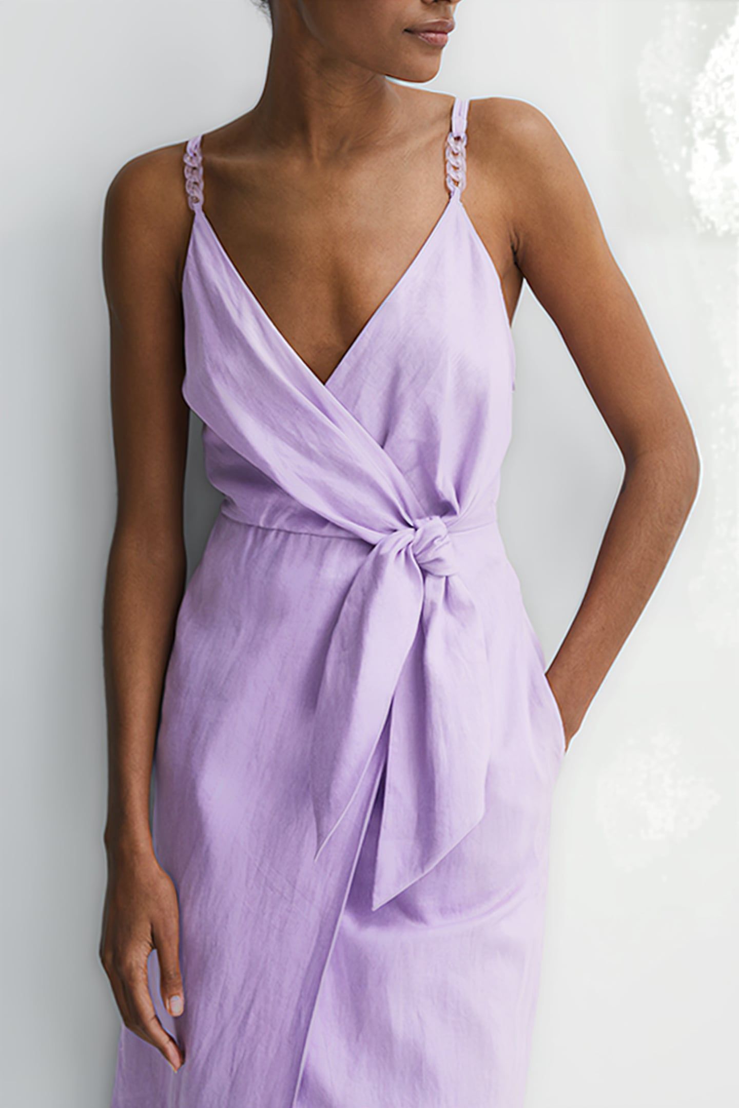 ESME MIDI DRESS — LILAC 3