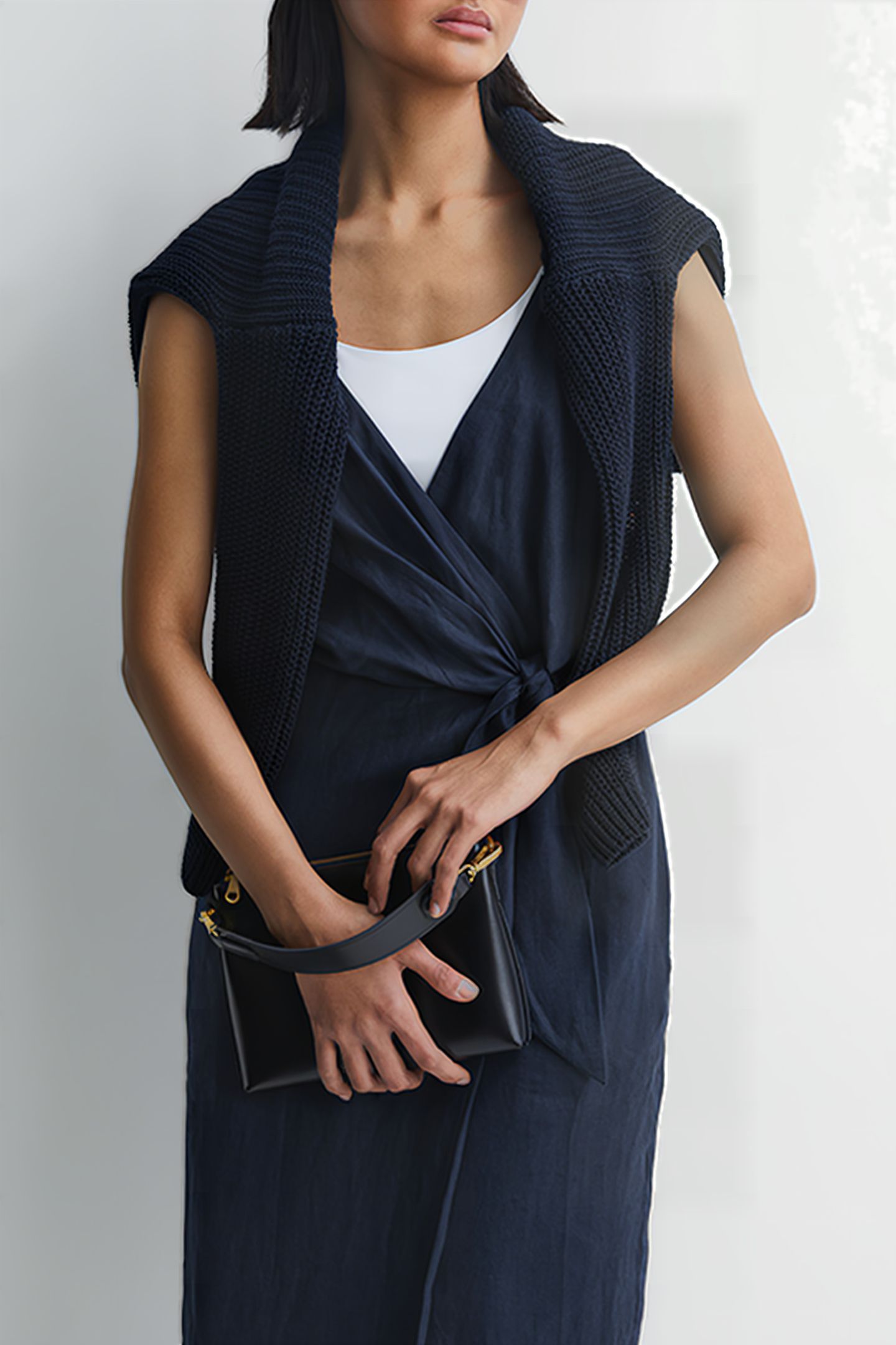 ESME MIDI DRESS — NAVY 4