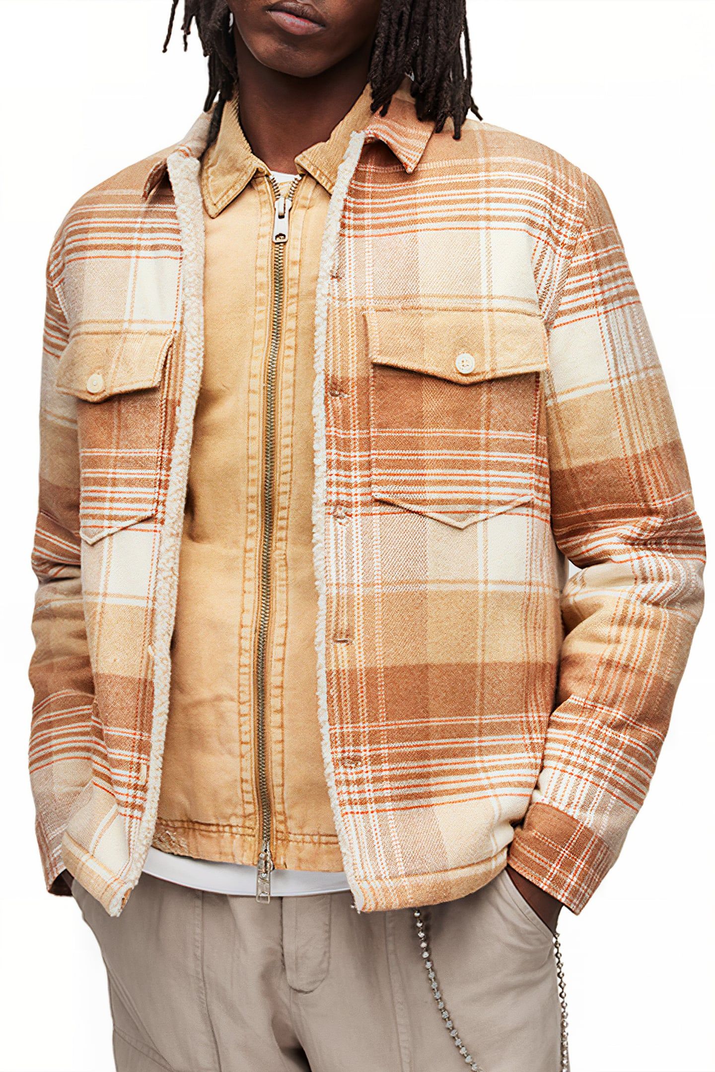 SACCO JACKET ECRU/CAMEL 1