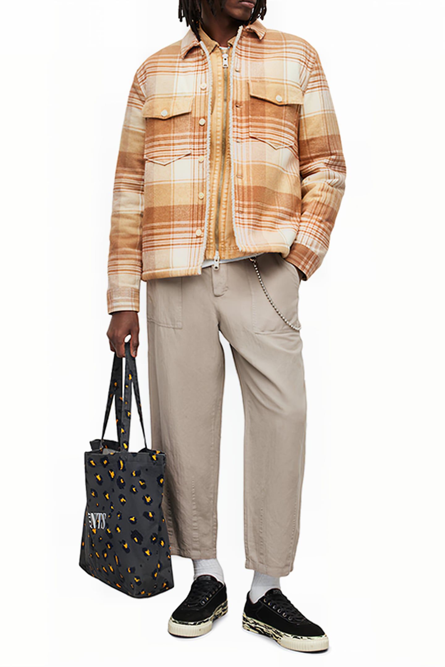 SACCO JACKET ECRU/CAMEL 3