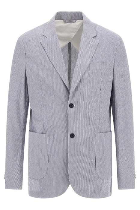 MARCIANO BY GUESS GRANT PATCH PKTS BLUE AND WHITE BLAZER 5