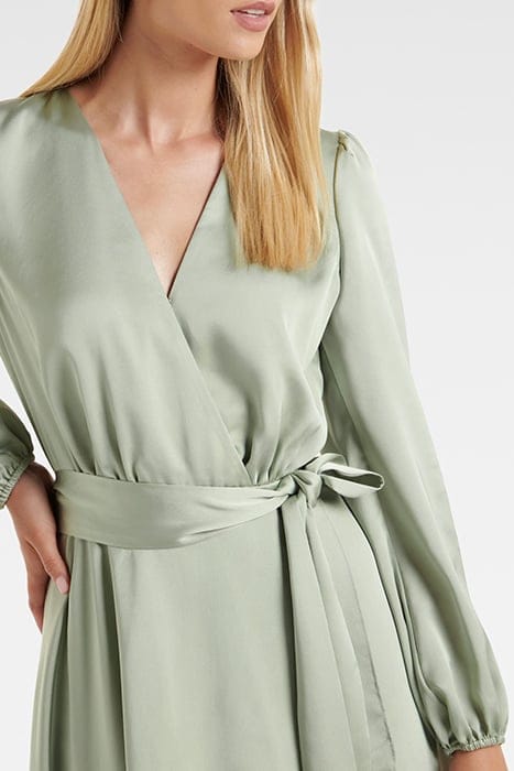 SUSANNA HIGH LOW HEM DRESS SAGE 4