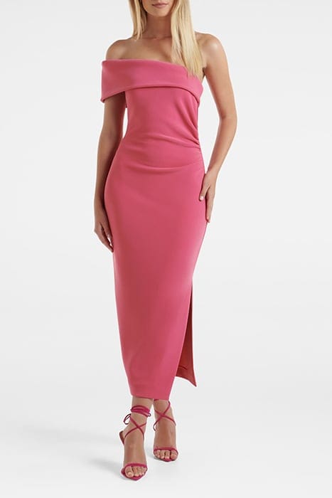 ANNA ONE SHOULDER BODYCON DRESS RASPBERRY JELLY 1