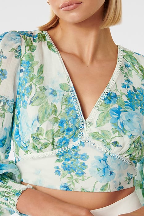 MAREE SPLICED RAMIE BLOUSE LIGHT SALISBURY FLORAL 5