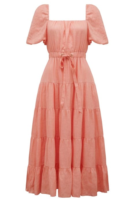 POLLY PINTUCK MIDI DRESS CONCH SHELL 5