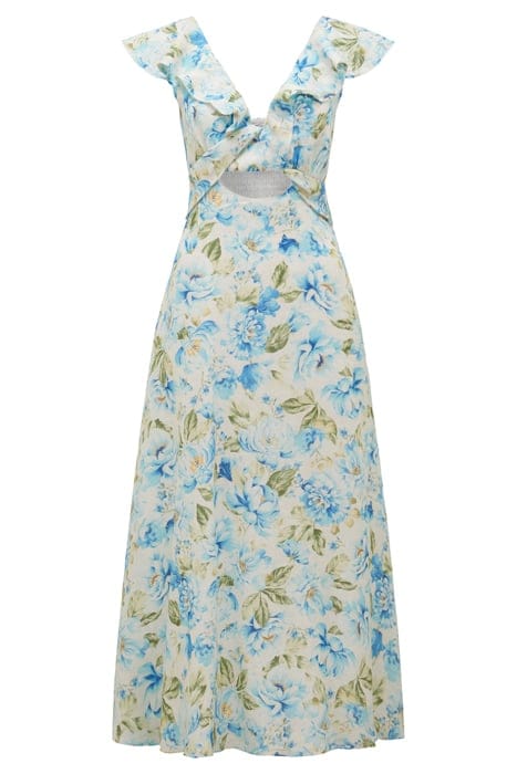 LARA PETITE LINEN FRILL MIDI PRINT OPTION 1 5