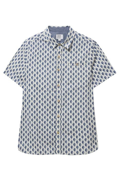 LINEAR FISH PRINTED SS SHIRT WHITE MLT 4
