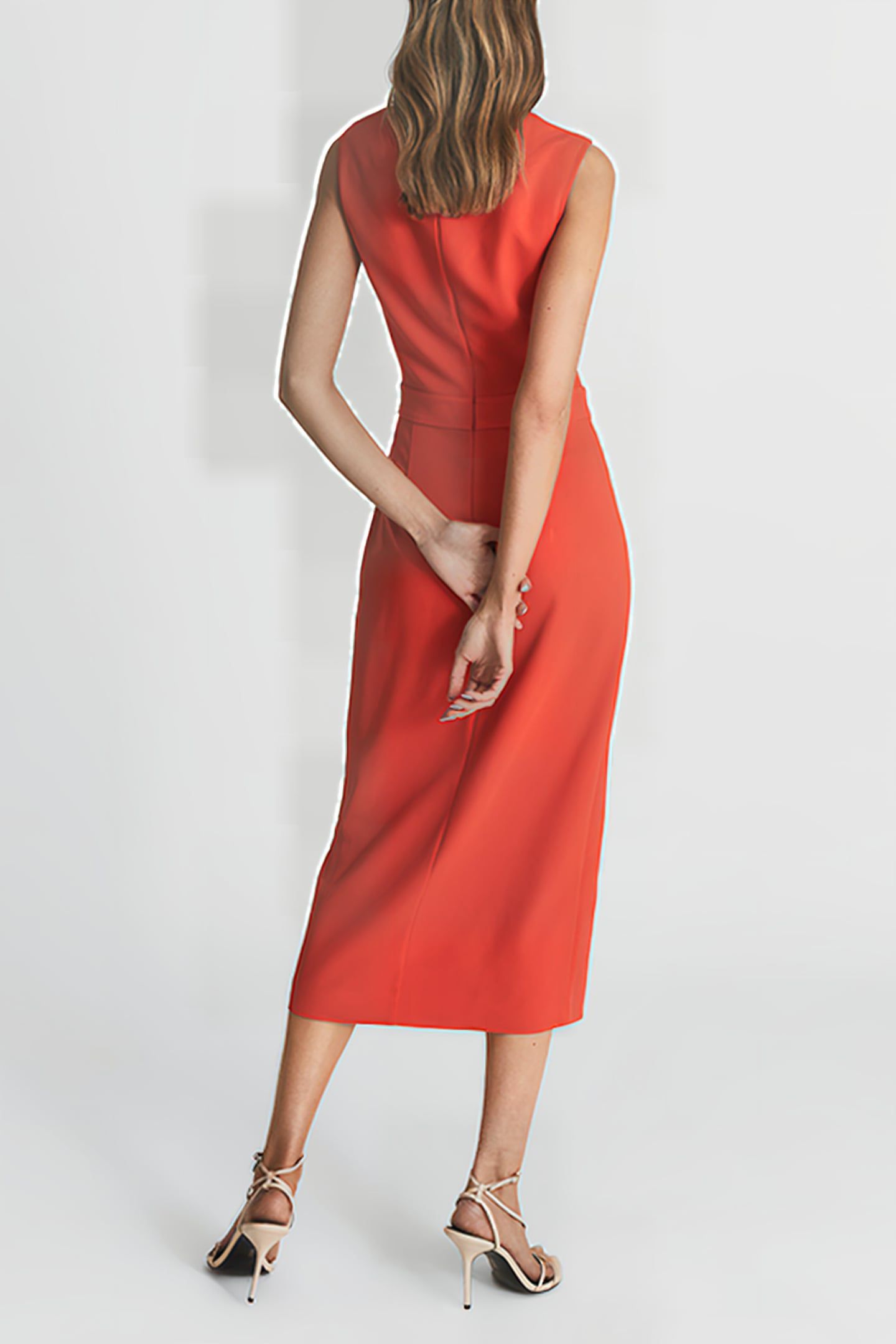 LAYLA MIDI DRESS — ORANGE 3