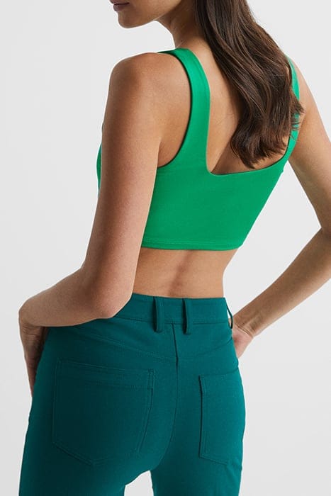 FAE GREEN TANK — THE MODEL IS WEARING A SIZE S 2