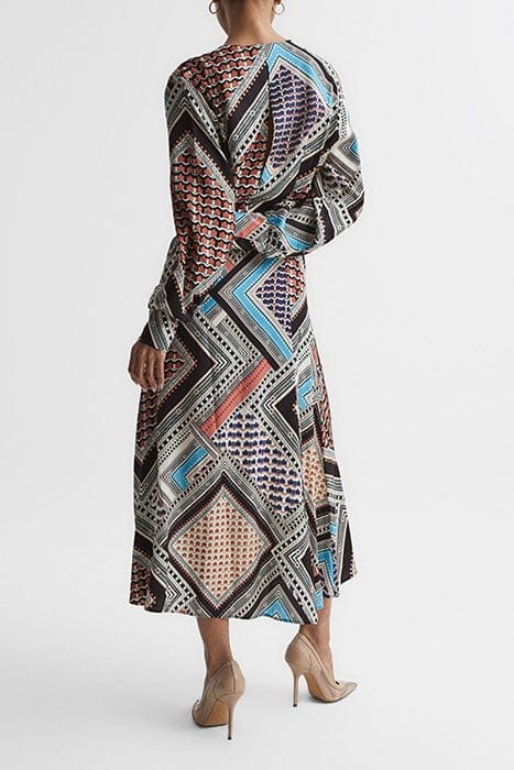 ALEGRA MIDI DRESS — PINK/BLUE 2