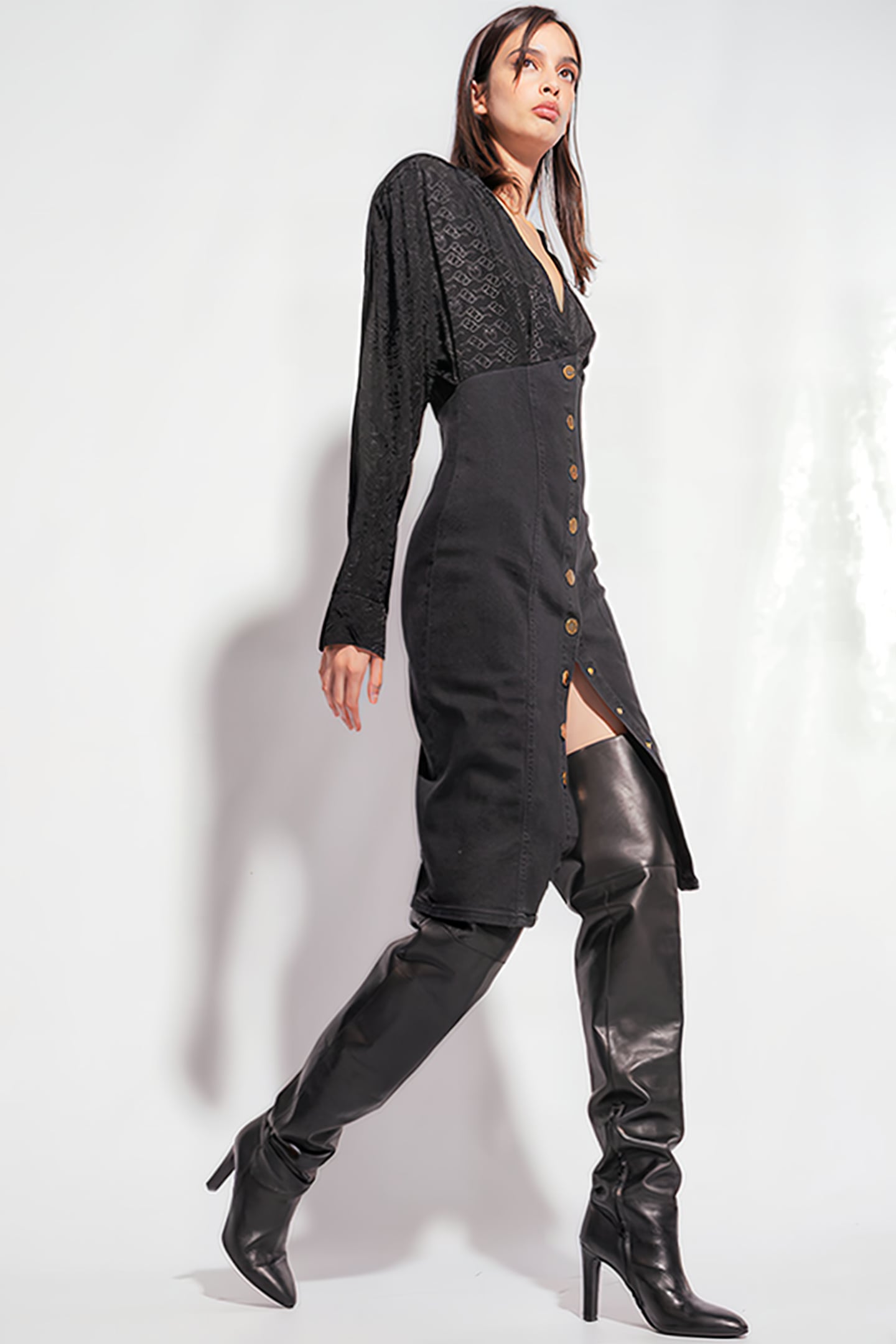 RUGGITO ABITO PJ878 DENIM STRE BLACK 4