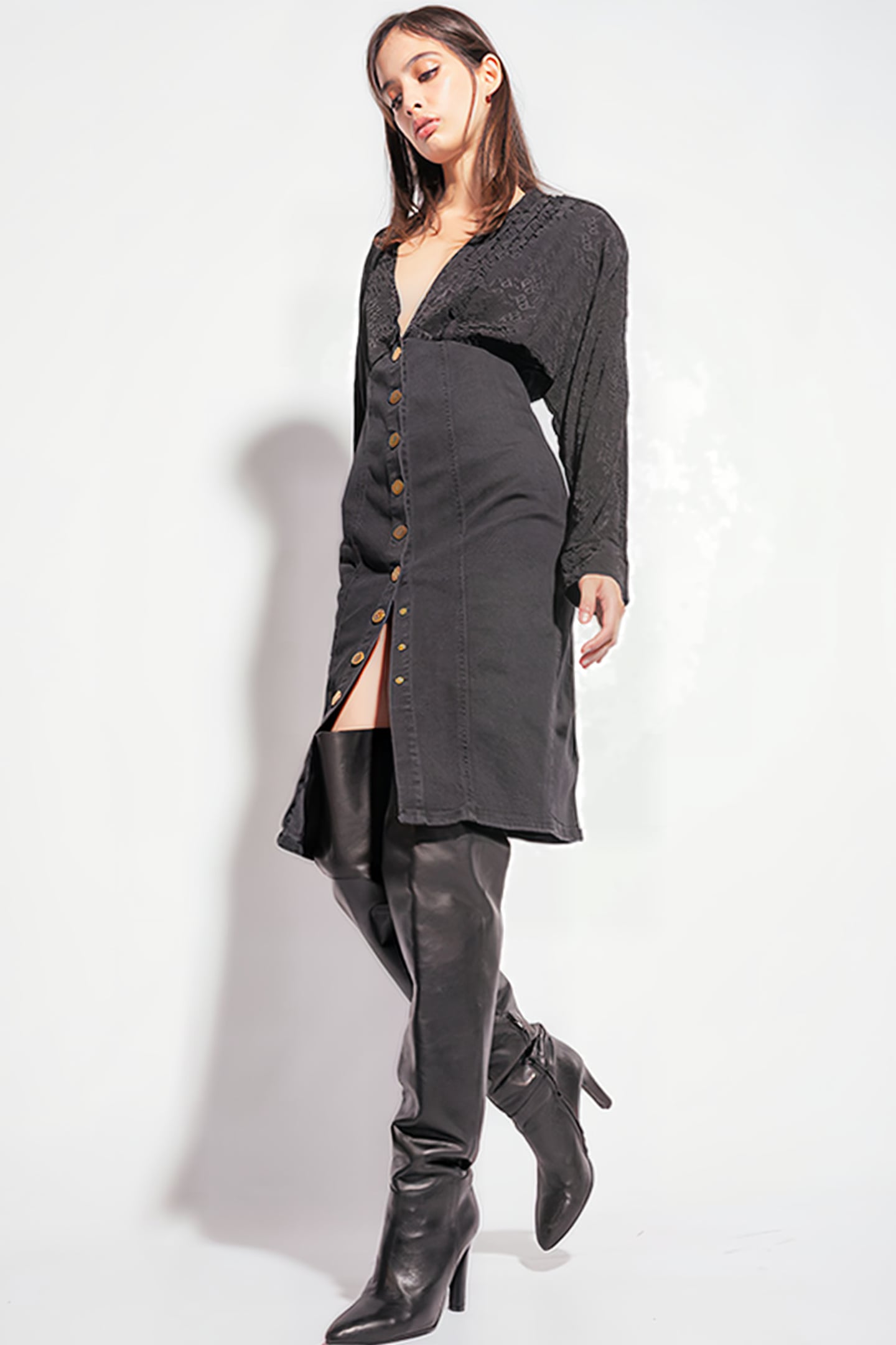 RUGGITO ABITO PJ878 DENIM STRE BLACK 3