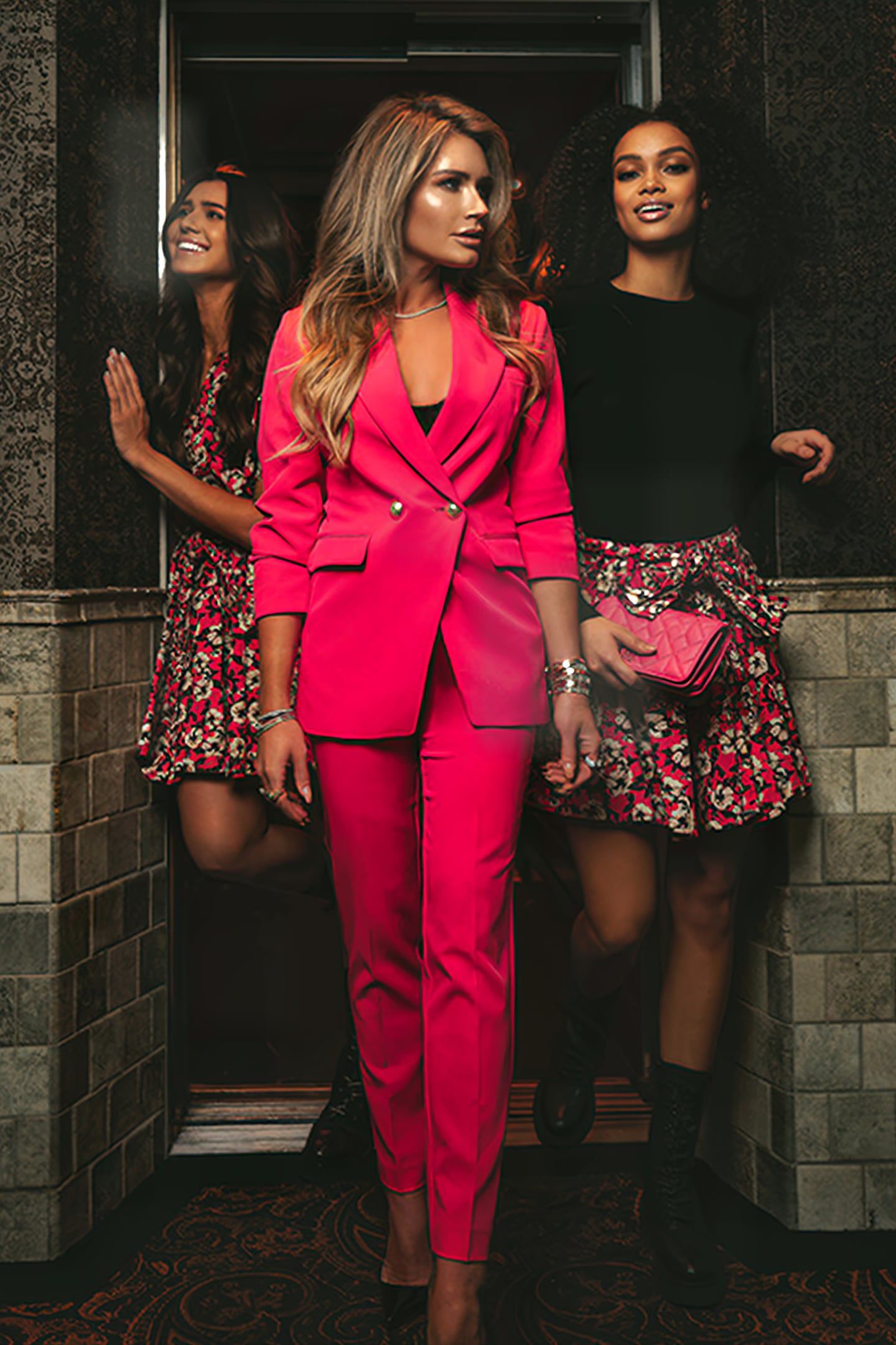LILIANA SKIRT FUCHSIA/BLACK 2