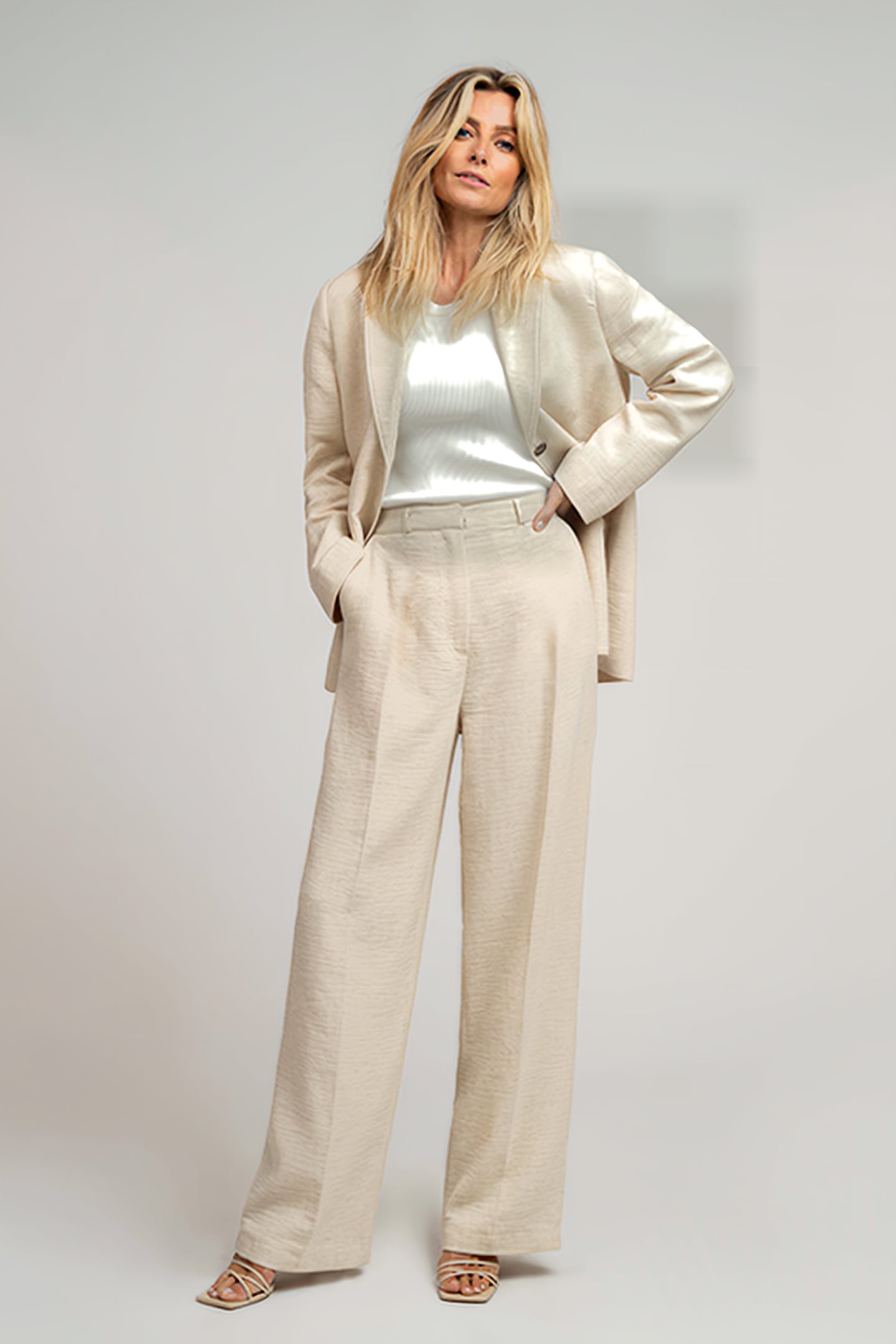 NUBIR TROUSERS BEACH MELANGE 1