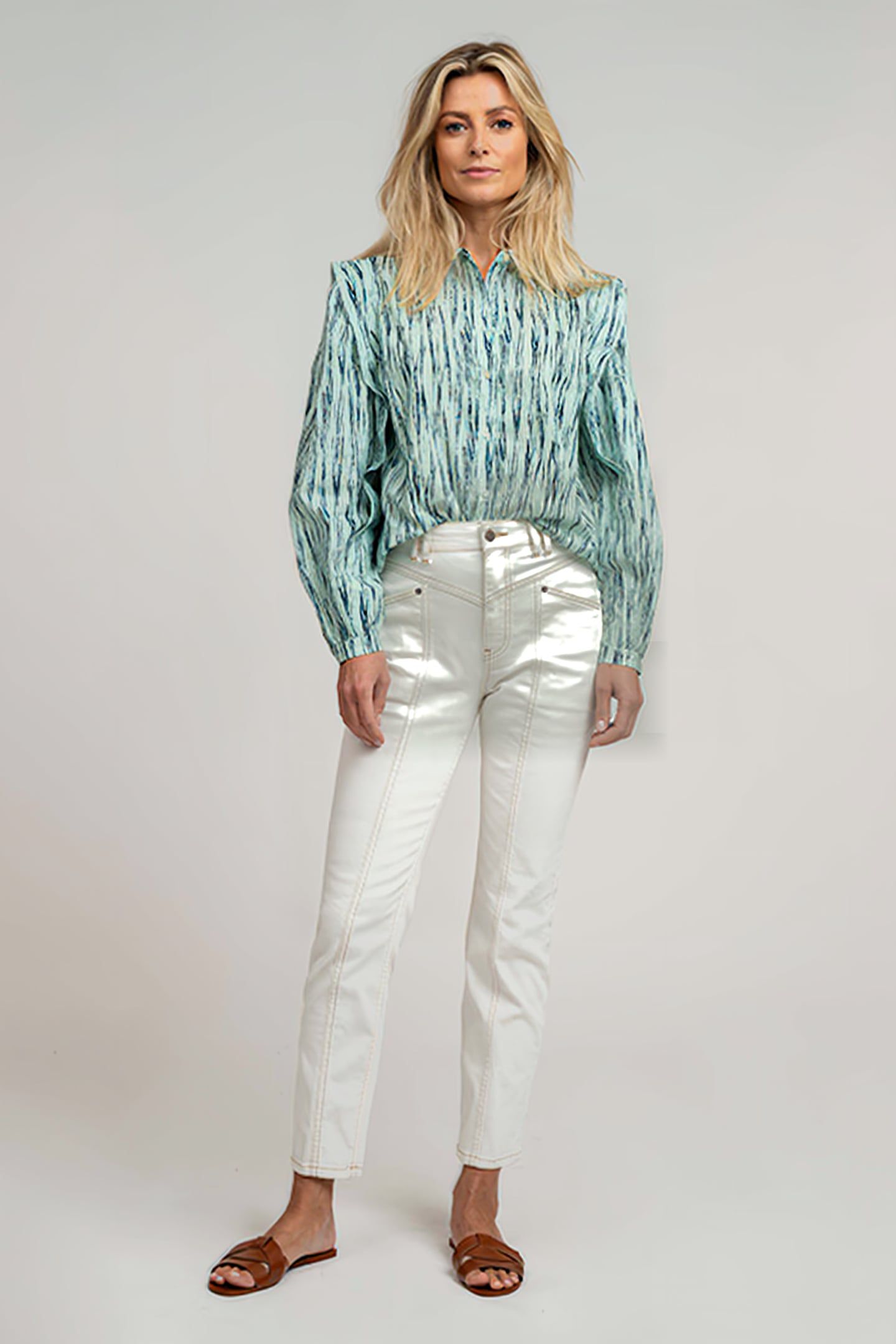 RAINA BLOUSE SHIBORI LAGOON 1