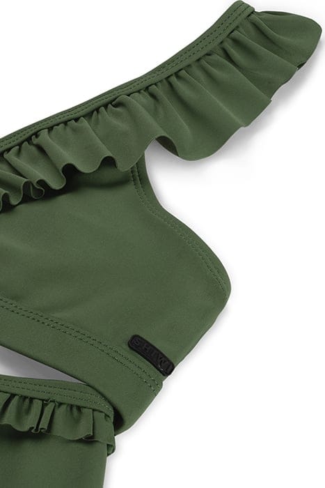 GIRLS BELLA HIPSTER BIKINI SET OLIVE GREEN 3