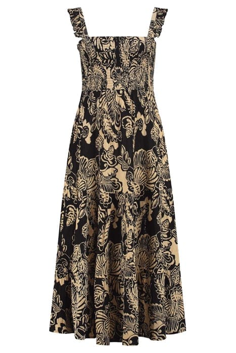 LADIES SEYCHELLES DRESS ARTSY LEAVES BLACK 5