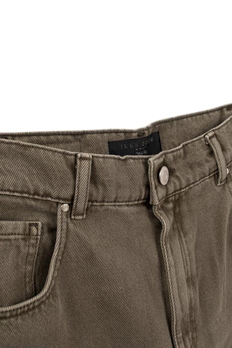 KHAKI HIGH-WAIST WIDE-LEG JEANS 7