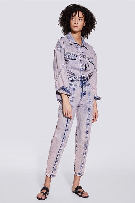 VARENNE DENIM JACKET IN BLUE/PINK 2
