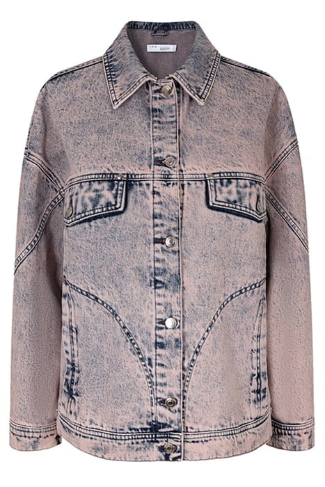 VARENNE DENIM JACKET IN BLUE/PINK 6