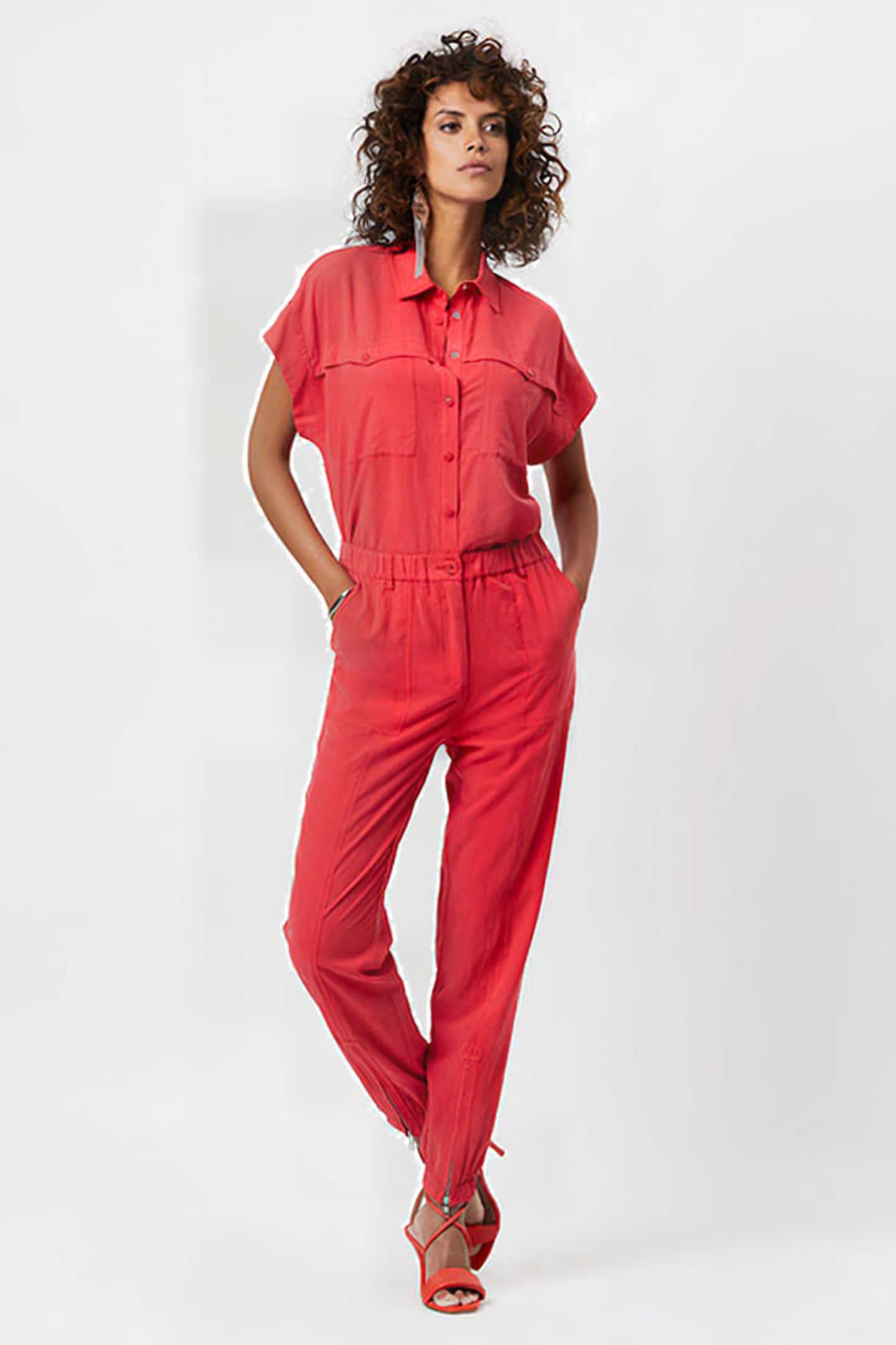 D6CHARLY AVIATOR PANTS RUBY GRAPEFRUIT 1