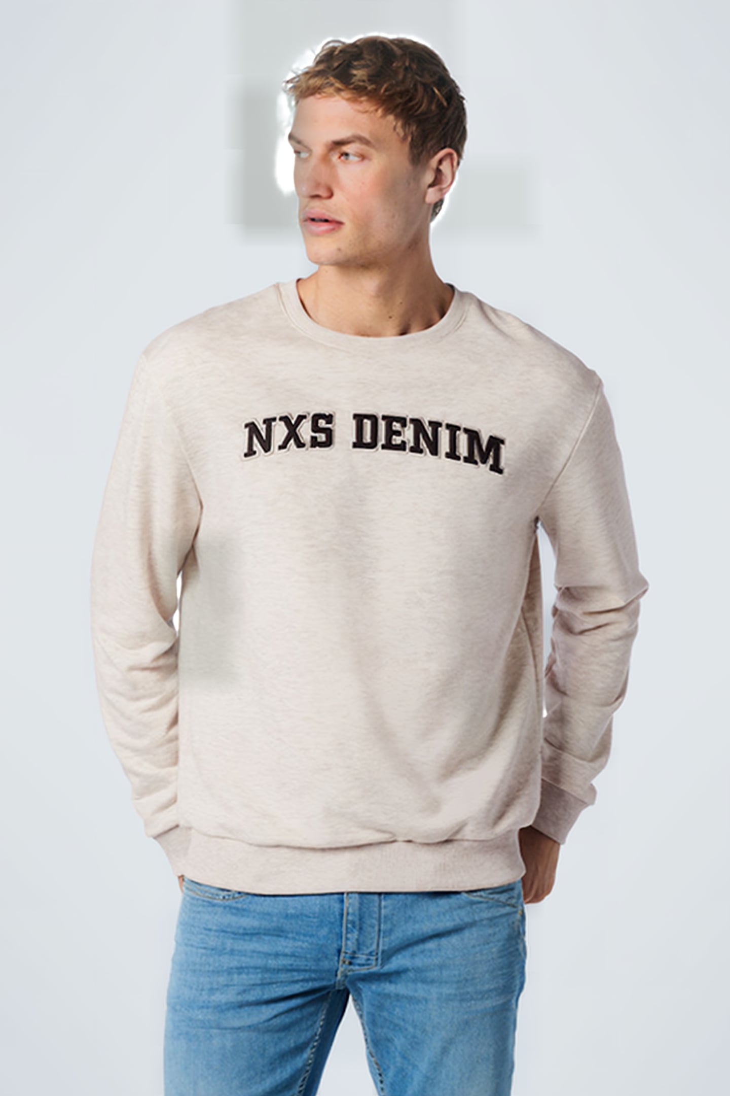 SWEATER CREWNECK MELANGE SAND MELANGE 1