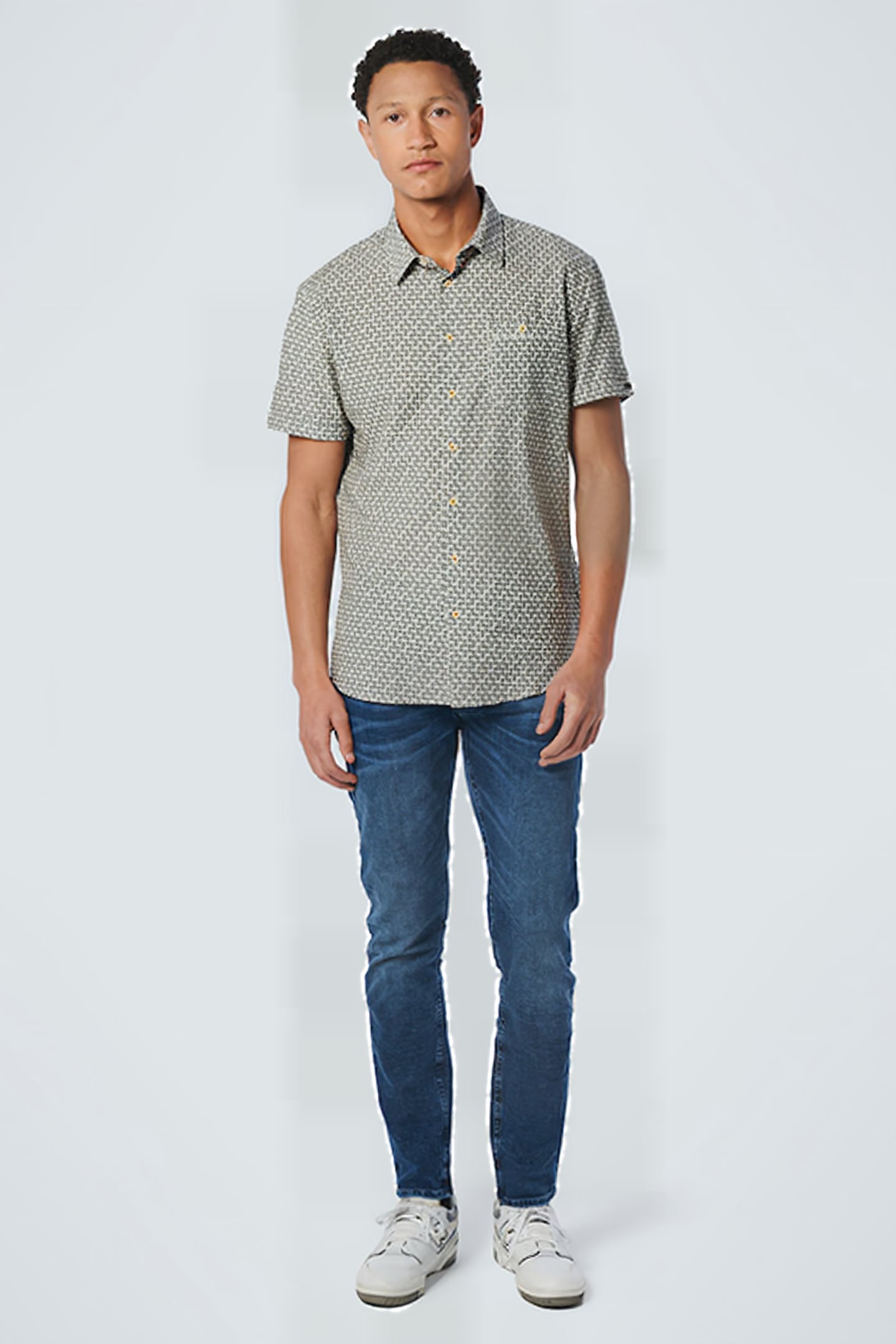 SHIRT SHORT SLEEVE ALLOVER PRINTED OFFWHITE 3