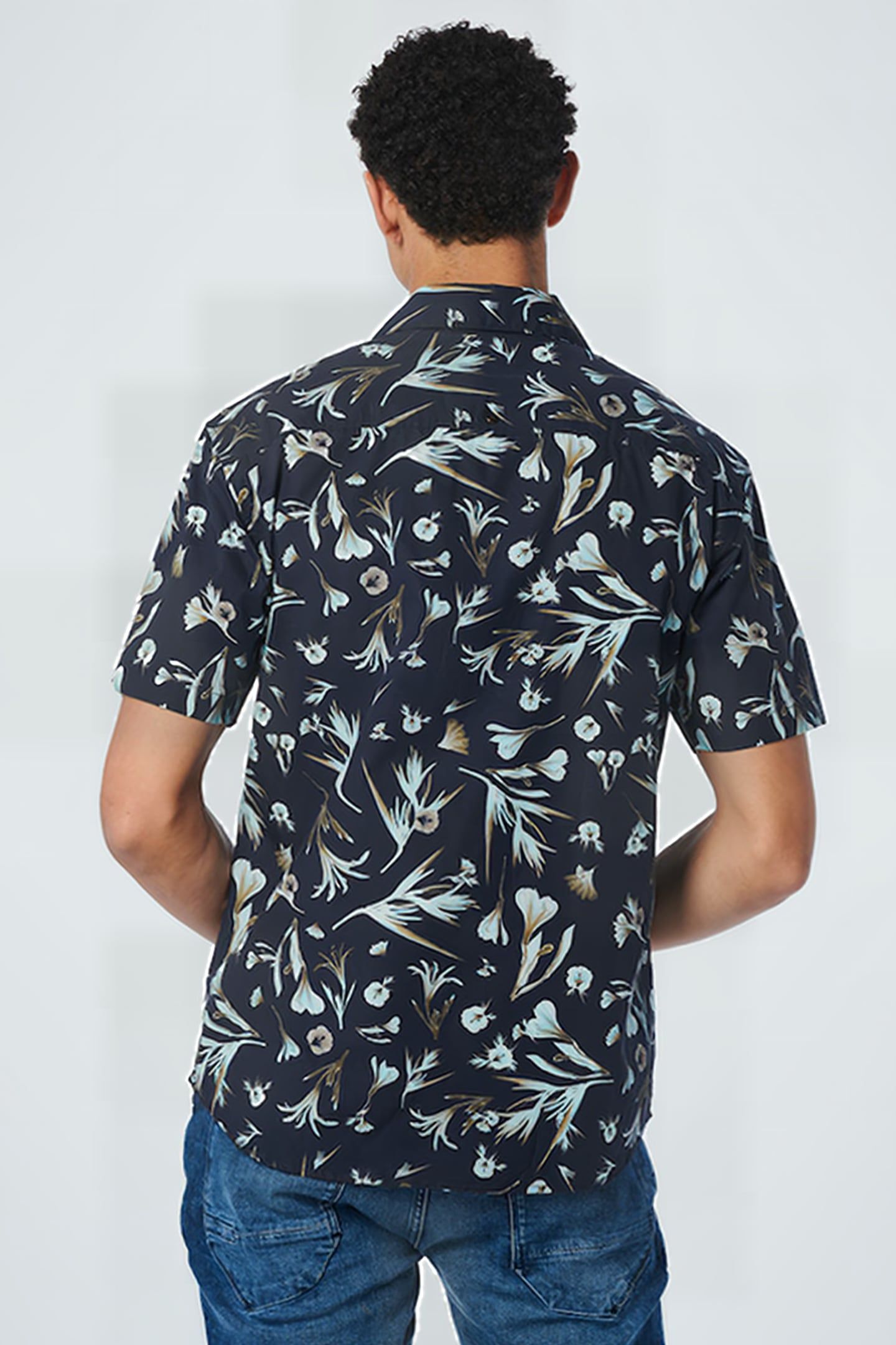 SHIRT SHORT SLEEVE RESORT COLLAR ALLOVER PRINTED NIGHT 2