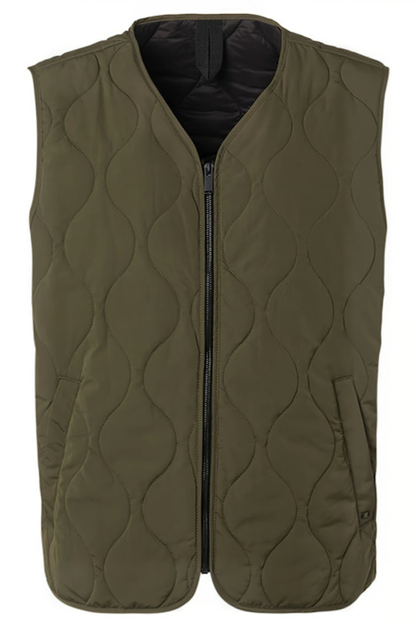 GILET PADDED FULL ZIPPER ARMY 4