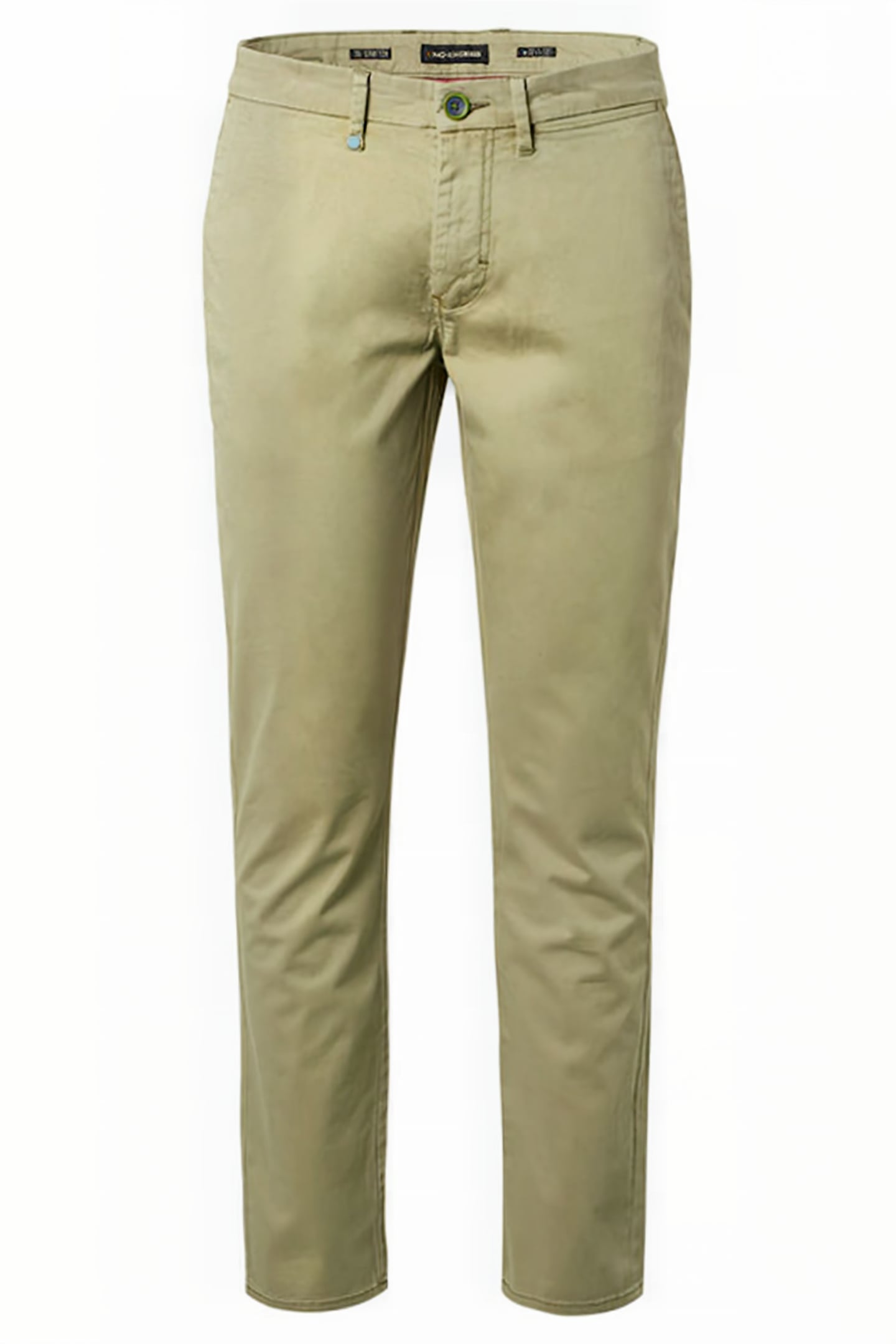 PANTS CHINO GARMENT DYED STRETCH SMOKE GREEN 1