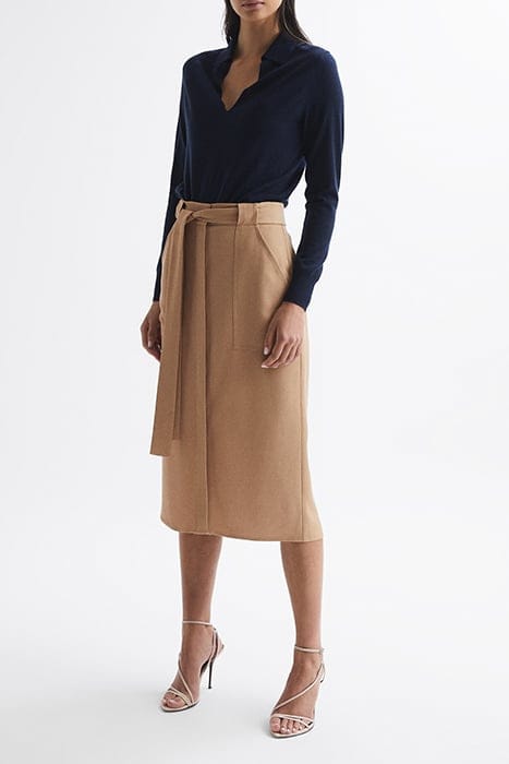 DANI MIDI SKIRT — THE MODEL IS WEARING A SIZE 8 3