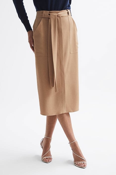 DANI MIDI SKIRT — THE MODEL IS WEARING A SIZE 8 1