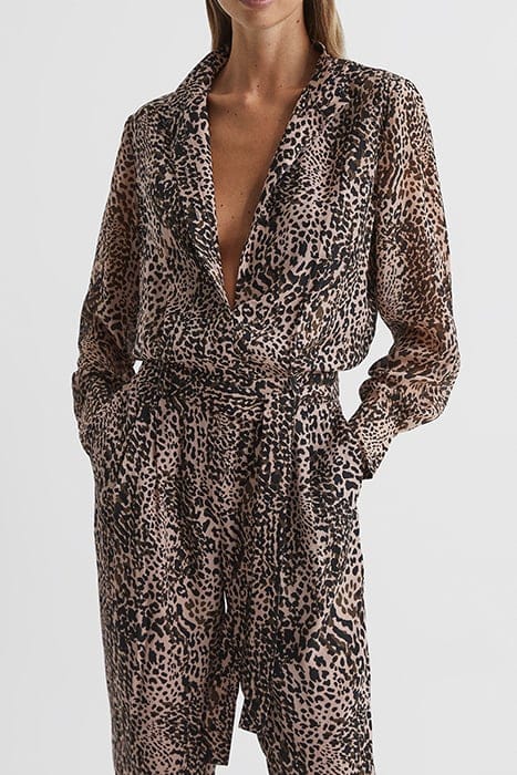 LEONA BROWN JUMPSUIT — THE MODEL IS WEARING A SIZE 8 5