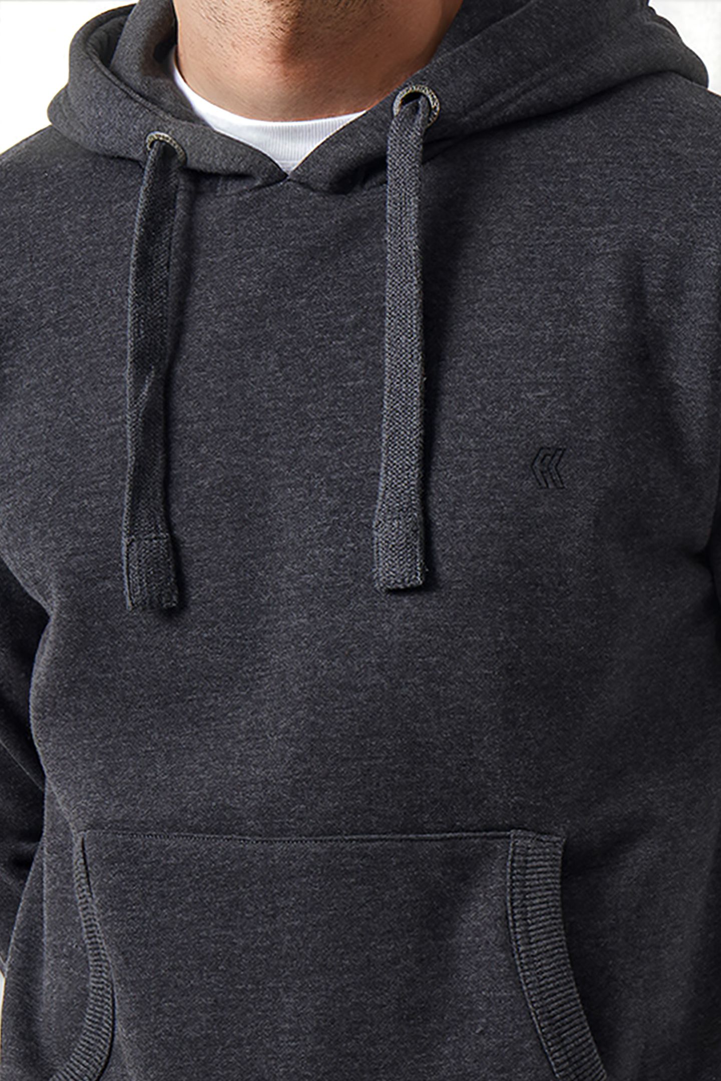 OVERHEAD SWEAT HOODIE CHARCOAL MELANGE 4