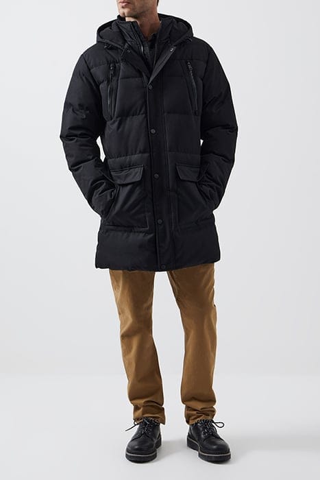 ROW LAYERED PUFFER PARKA COAT BLACK 2