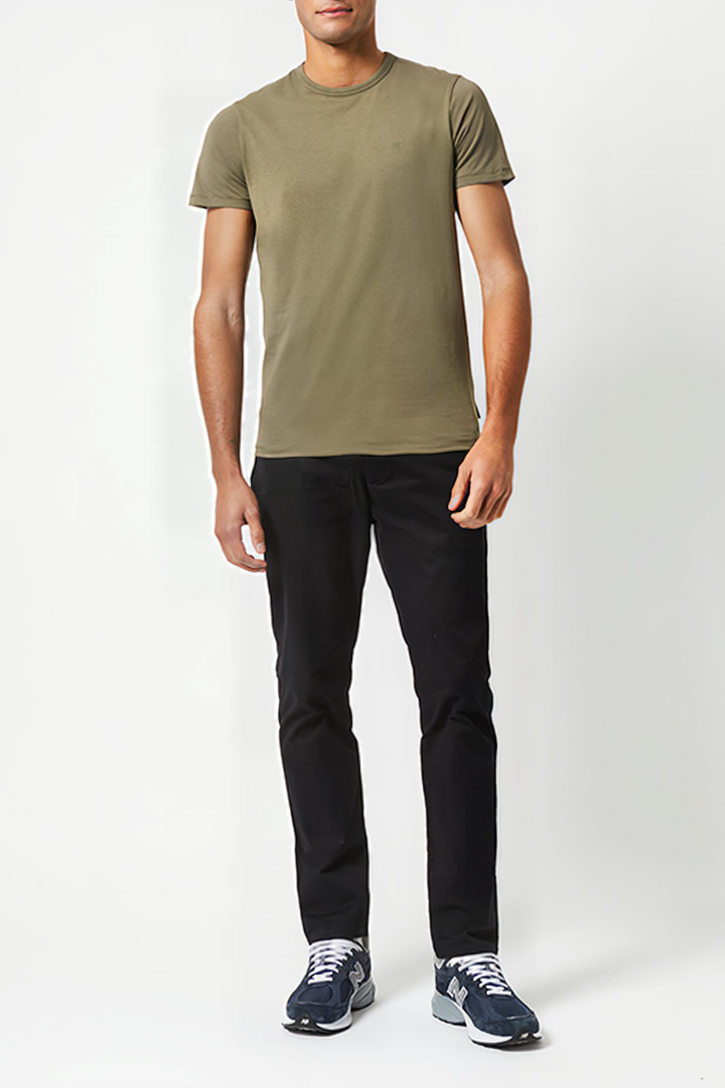 CREW NECK SHORT SLEEVE T-SHIRT KHAKI 1